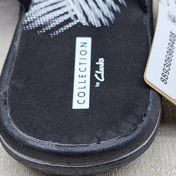 Clarks Women's Black Patent Brinkley Bree Flip-Flops Sandals - Picture 7 of 9